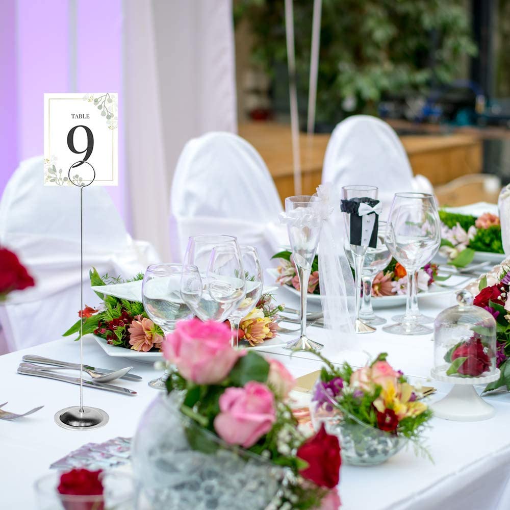 12 Pcs 12 Inch Wedding Table Number Holders Stand for Party Free Shipping